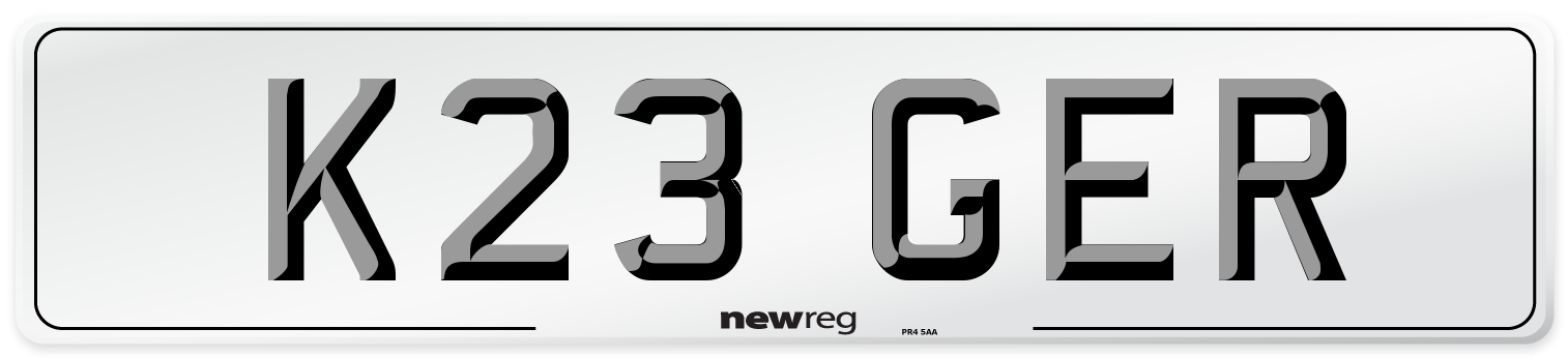 K23 GER Number Plate from New Reg